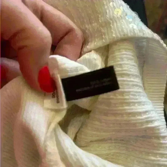 White sequined tank top by The Limited size Medium. Timeless! - Picture 5 of 5